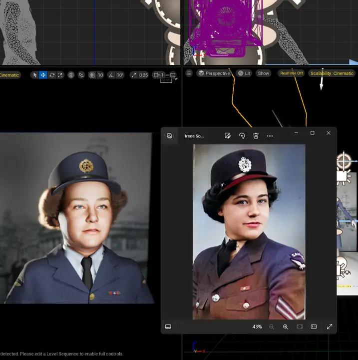 Archive portrait, upscaled and colourised